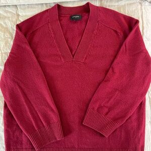 Banana Republic cranberry v-neck sweater